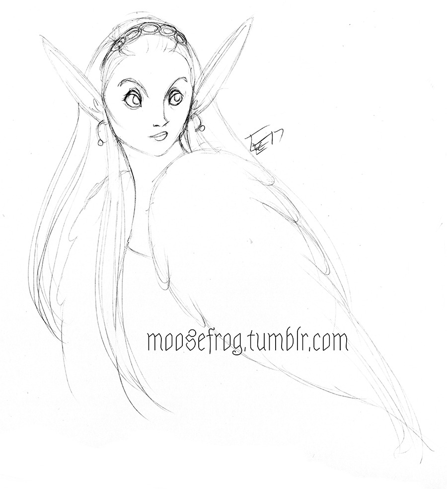 Elwing. Okay, one, I like drawing donkey ears on elves. Come at me. And two, Elwing is awesome! Before she turned into a bird for good and spent the rest of her days strategically pooping on people she didn’t like (like Feanorians. -_- ) I like to...