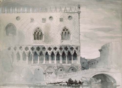 gnossienne: John Ruskin’s study of the exterior of the Ducal Palace, Venice (1865)