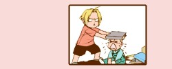 theoddseven:  It’s tough to be a big brother || Arakawa’s omake: The Elric Family 