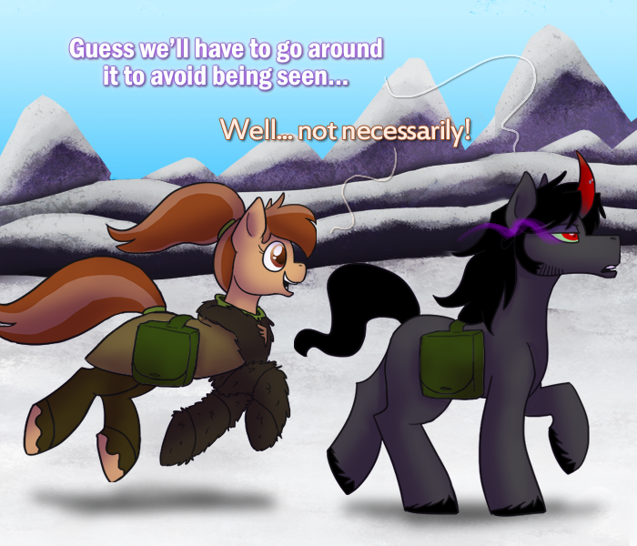 ask-king-sombra:  ADVENTUUUUUUUURE  &hellip;what did he just put in his bags?