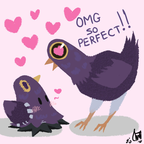 Mimikyu wants love too &lt;3 &lt;3 &lt;3 Mimikyu and Trash Dove ~~~~