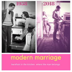 womenwilldominate:Over 50% of husbands now cook for their wives.  New studies show that the more money his wife makes, the more cooking a husband is expected to do. 1 extra minute for every 贶 dollars his wife earns in a week to be precise. As  wives