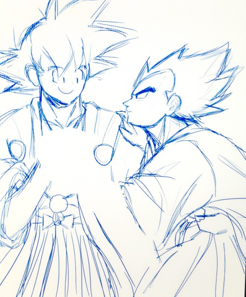 Why everytime I draw KakaVege this happens?? Vegeta turns out good and Goku turns everything off? ?