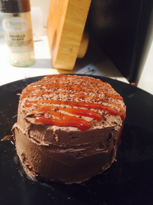 It&rsquo;s ketchup Nah jk it&rsquo;s a gluten free devils food cake with a chocolate ganache