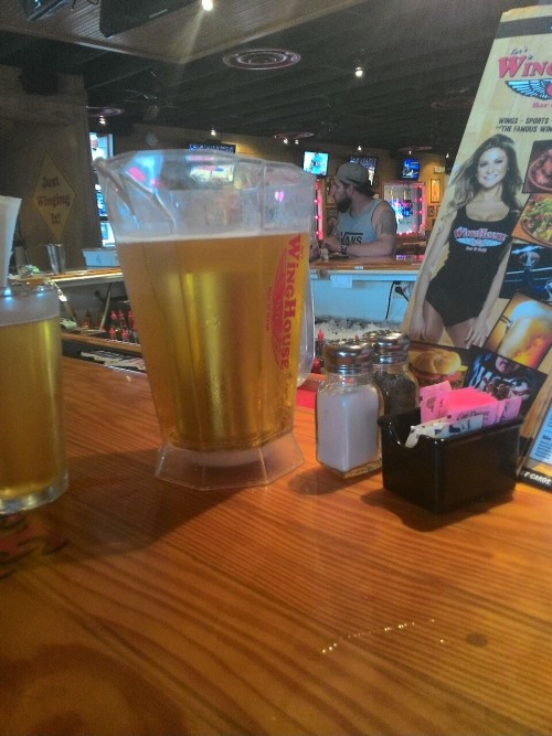 sumisa-lily:Pitcher #4 going dooooowwwwnnnn. Two people…4 pitchers of beer…ANYTHING could happen at this point. Lol. Don’t judge me. #5…yap. Gonna be a loooong and interesting night. I have the feeling…something “bad” bout to