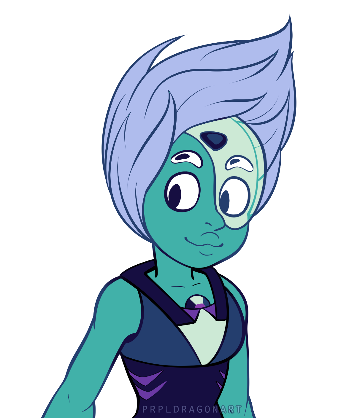 prpldragonart:  tweaked my amethyst+peridot fusion a little bit. florite now features