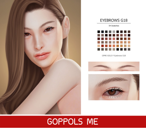 GPME-GOLD F-Eyebrows G18DownloadHQ mod compatibleAccess to Exclusive GOPPOLSME Patreon onlyThank for