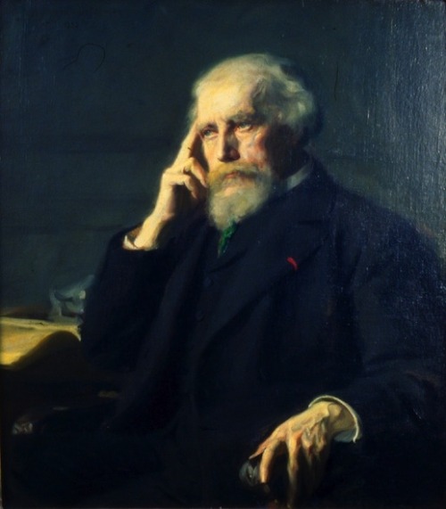 Bernhard Österman (Swedish, 1870-1938), Portrait of Albert Mérat, 1908. Oil on canvas, 103 x 101 cm. Sörmlands Museum, Nyköping.