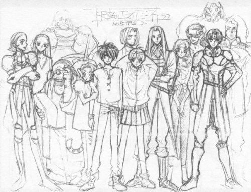 animenostalgia: Character design &amp; production art for The Vision of Escaflowne (1996) by No