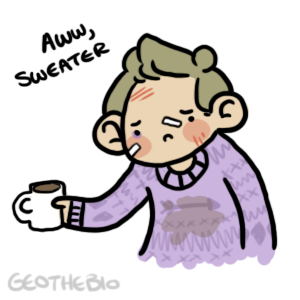 geothebio:  fury totally orders the whole gang custom ugly sweaters for the holidays