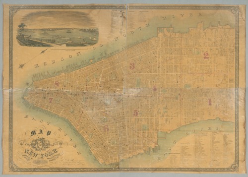 Map of the City of New Yorkcirca 1850- Perris &amp; Hutchinson