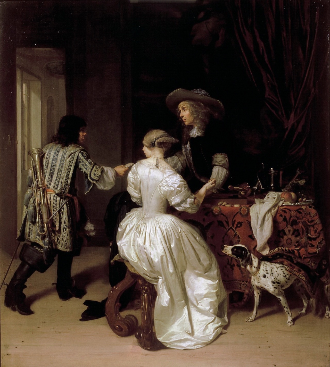 classic-art: The Messenger (Times Change) Jan Verkolje, 1674 