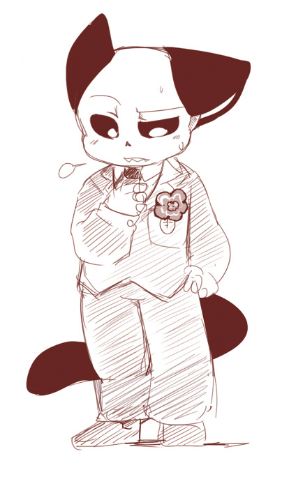 sanspar:  dinner party in a bit…thought i doodle my sona in nice clothes. lol