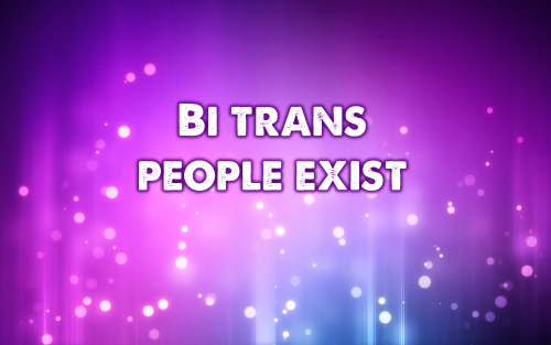 bidyke: For trans visibility day. [Image: Dark purple background with pink and blue gradients, combi