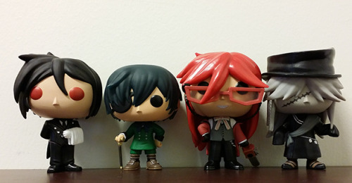 We got our cute little Black Butler Pop! Vinyls in and we just had to take a picture of them! Check 