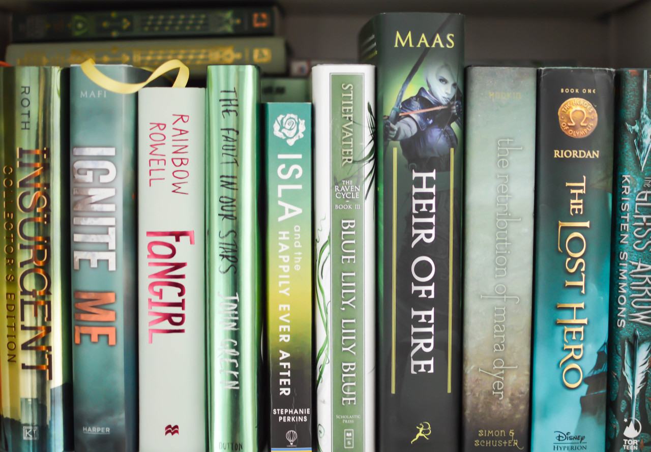 twirlingpages:  rainbow bookshelf ♡