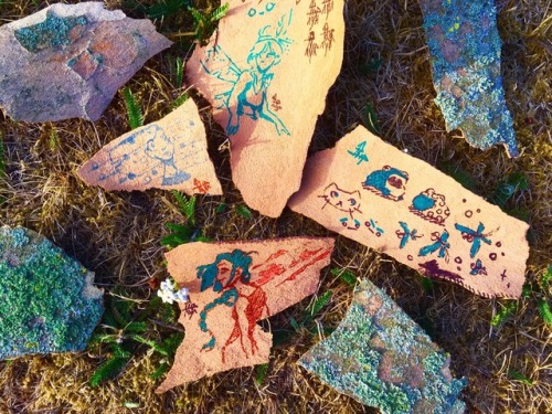 I Drew On Bark🌿✨ When I Forgot My Sketchbook At Home I Improvised...