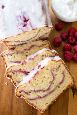 fattributes:  Fresh Raspberry Swirl &amp; Greek Yogurt Cake with Tangy Yogurt Drizzle 