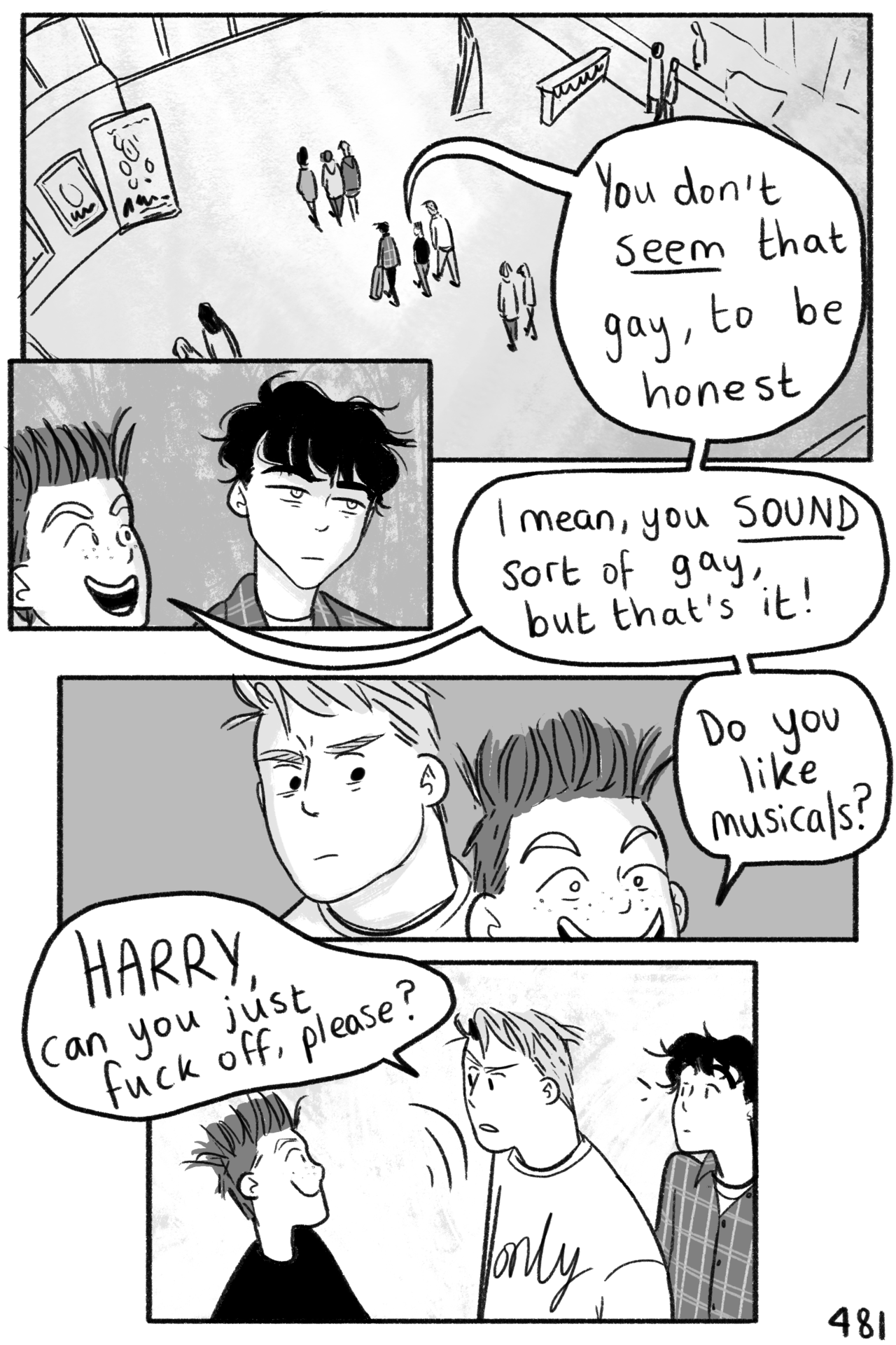 heartstoppercomic: chapter 3 - 27 some secret cinema hand-holding and more harry