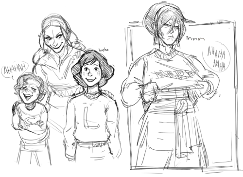makanidotdot:  katara and being ms weasley and weasley sweaters came up a while ago???