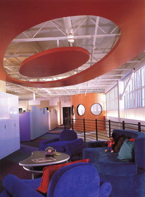 newwavearch90:‘Nicktoons’ Nickelodeon animation offices - Burbank, CA (late 1990s) - Des