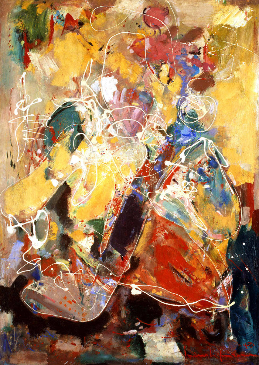 ilovetocollectart:  Hans Hofmann - Fantasia, 1943, oil, duco and casein on plywood,