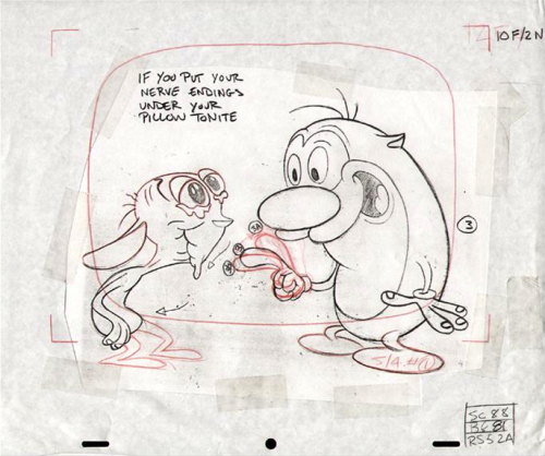 moonmanunit42:  Layout drawings from “Ren’s Toothache”, I found some of these from a website that specialises in selling animation art centred around dental hygiene. 