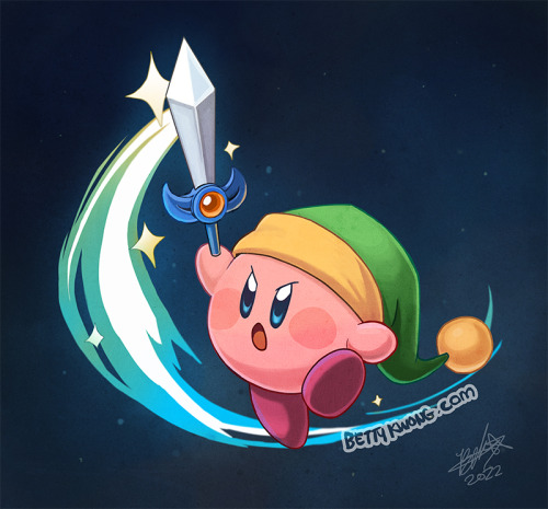 Sword Kirby drawn for Kirby Copy Ability Collab!!! Happy Birthday Kirby!! 