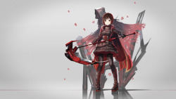 therwbysassoverload:  ruby rose by red flowers