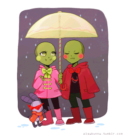 playbunny:  It’s raining here tonight and so I felt like drawing some cherubs in the rain uvu 