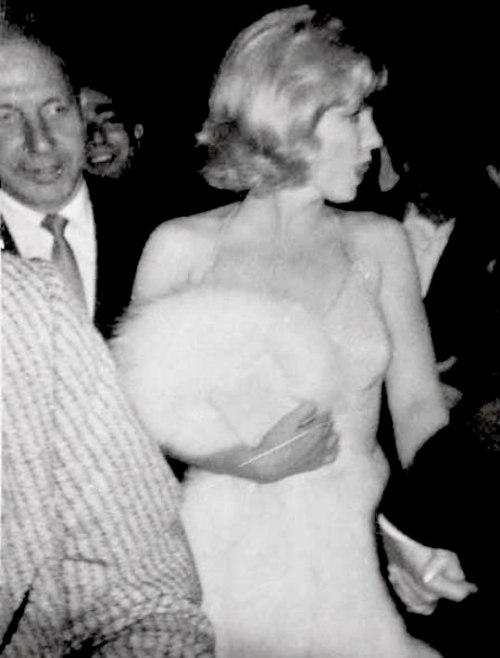 alwaysmarilynmonroe: Marilyn and Montgomery Clift attend the Premiere of Yves Montand’s one ma