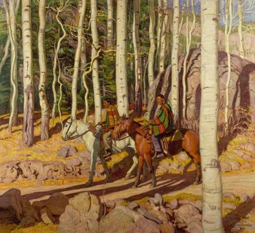 ERNEST MARTIN HENNINGSIndian Hunters Among The AspensOil on Canvas36″ x 40″