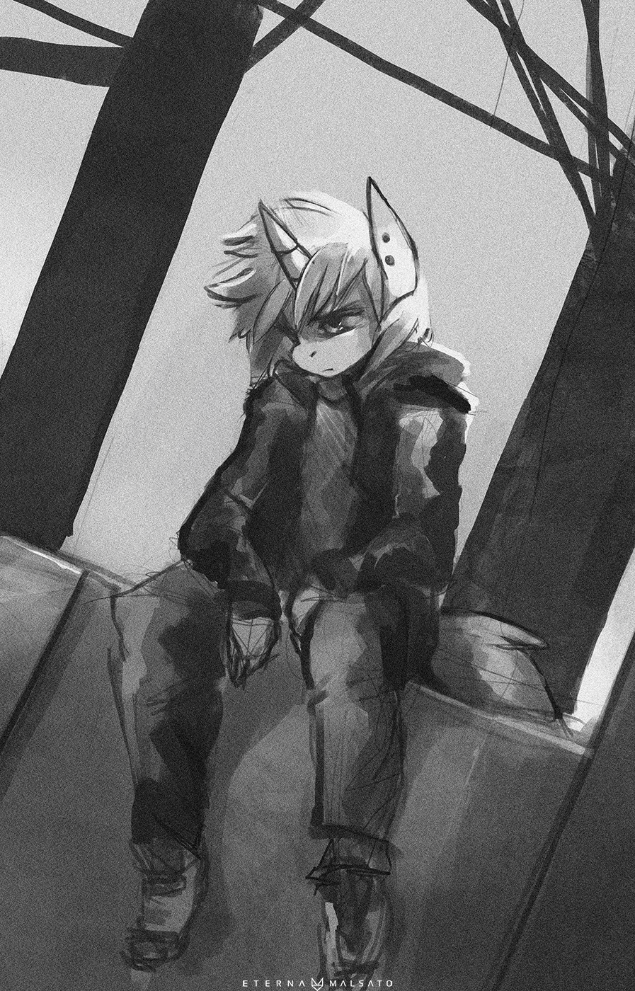 Another messy sketch. I am testing different moods for the project.I am also feeling