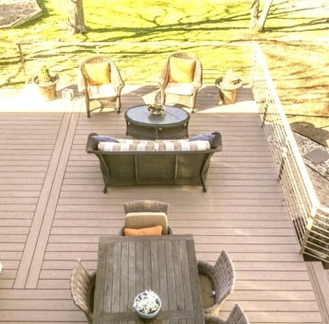 Deck - Large Contemporary Backyard Deck Idea With No Cover