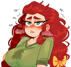 sc00tysc00ty:  Tumblr really gonna be mad at me for this one.she just sneezing y’all….I…may have drawn her tits….a wittle big…but….maybe thats not a bad thing LOL