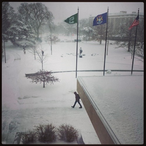 This would be pretty if it wasn’t March 12th! #nomorewinter #msu