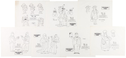 Model sheets for the 1974 Hanna-Barbera cartoon, Hong Kong Phooey. Have you ever seen so many model 