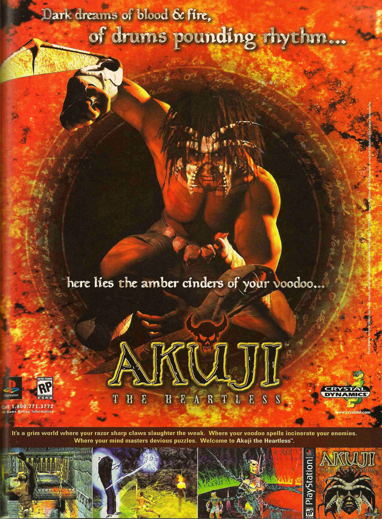 “Akuji: The Heartless”
• EGM, December 1998 (#113)
• Scanned by RetroMags
• Today let’s, look at some games from Crystal Dynamics: once the home turf of Gex the Gecko, now just that one company that makes nothing but Tomb Raider games.