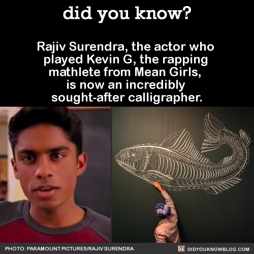 did-you-kno:  Rajiv Surendra, the actor who  played Kevin G, the rapping  mathlete
