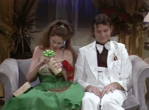 blondebrainpower:  Gilda Radner as Lisa Loopner and Bill Murray as Todd Dilabounta on SNL 1978