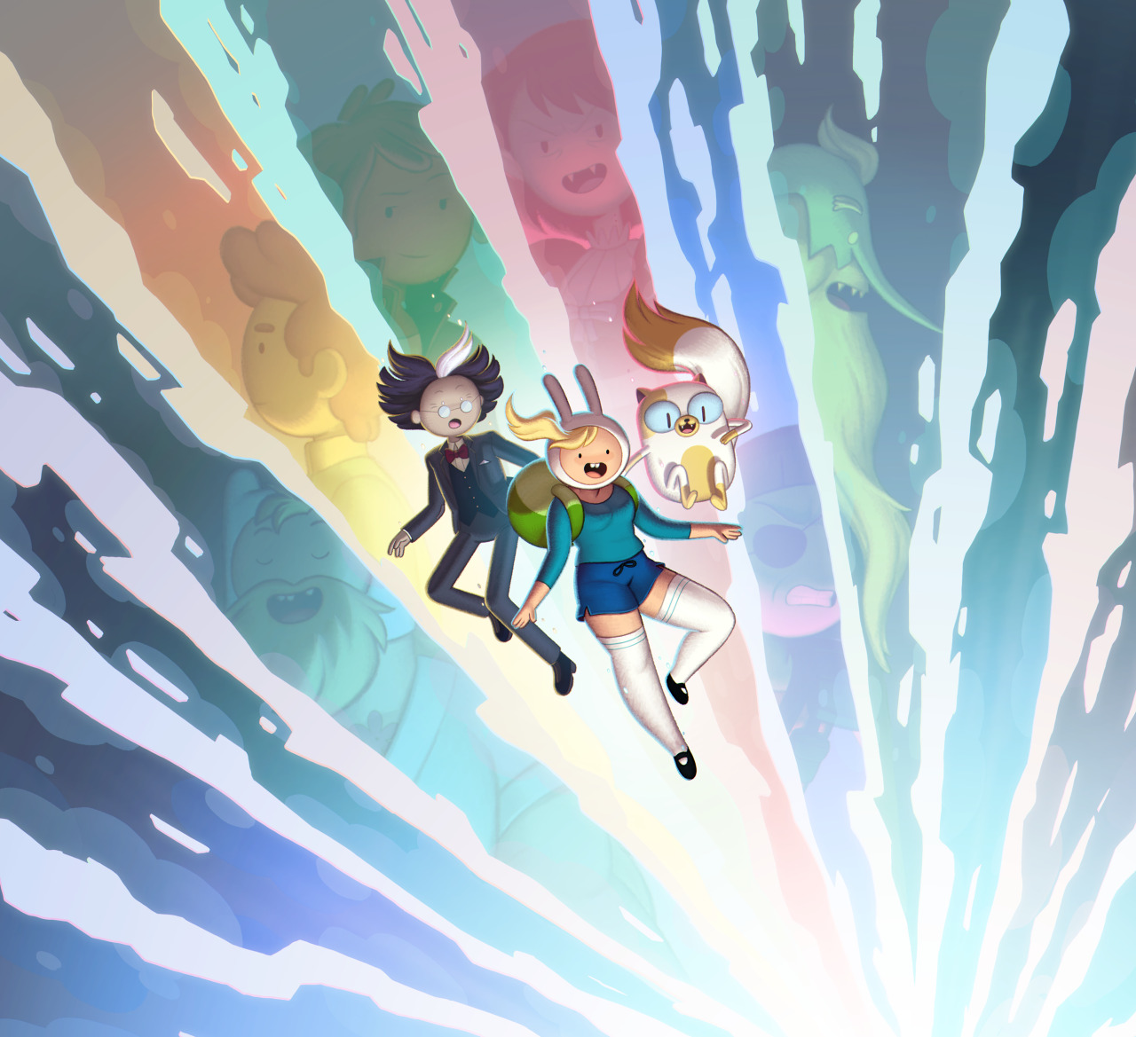 King Of OOO Adventure Time Fionna Cake Key Art Painted opened-morning-offering-opened-morning-offering-join-ron-and-dave