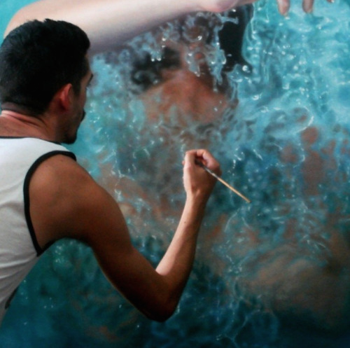 hahamagartconnect:  idea-ing:  Incredibly lifelike paintings of swimmersArtist: Gustavo Silva Nuñez  It’s hard to woo me with realism these days…but I’m going to acquiesce to this artist because this is amazing work. 