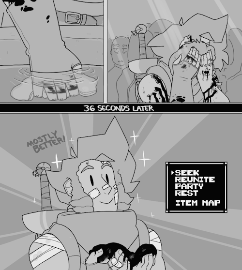 machicolations-and-magic:  discount-supervillain: (WHAT WILL YOU DO?)(VOTE HERE!) THE SLEEVE BASED ARC IS OVER, SO BEGINS THE SLEEVELESS ARC! Seek: Whelp, now that you’re a good sweet cleanboy, maybe it’s time to start looking for whatever whatever