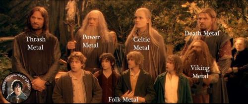 eldurvalkyrja:middle-earth-madness:amonamartth:I love how Boromir is Death Metal.noAHAHAHHA SHIT