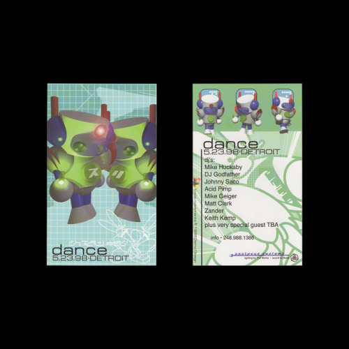 y2kaestheticinstitute:Justin Fines from Demo Design’s rave flyer work from 1997—1999.