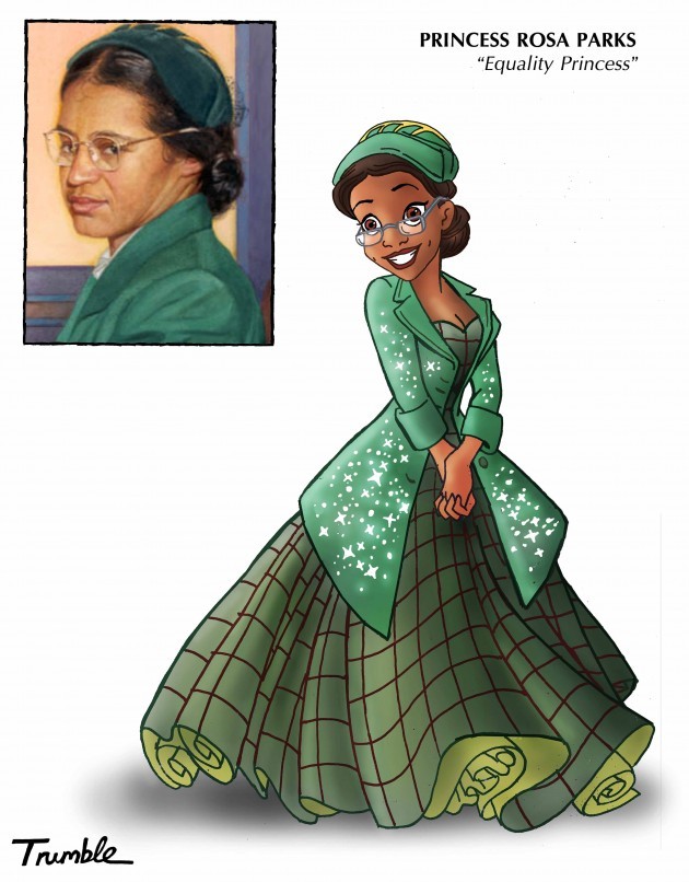 bitch-media:  An artist puts the Disney princess filter on real life role models. 