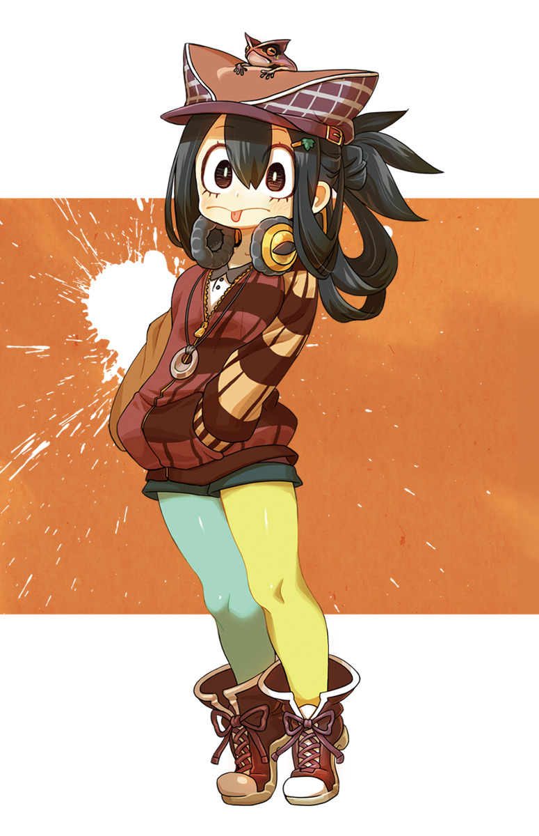 bootaide:  アジアツノガエルコーデ梅雨ちゃん | 茶器。 [pixiv] 