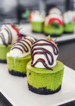 hoardingrecipes:    matcha mini cheesecakes