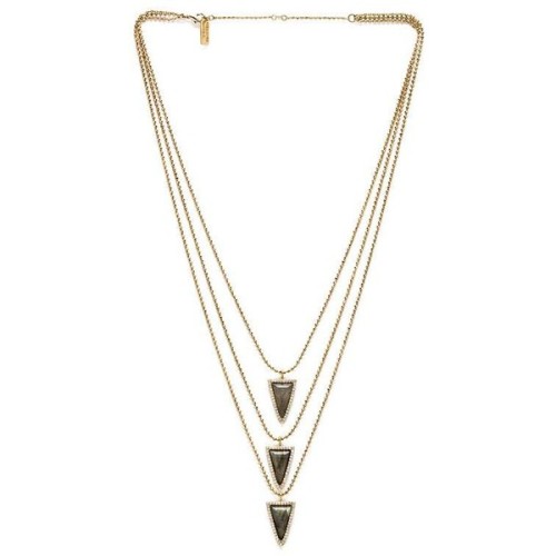 Melanie Auld 3 Tier Pave Triangle Necklace ❤ liked on Polyvore (see more pave jewelry)