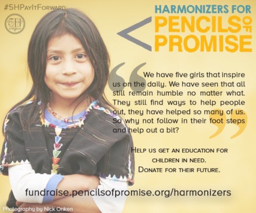 Give the gift of education this holiday season! Join us - Harmonizers for Pencils of Promise.fundrai
